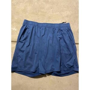 All In Motion Mens Blue Elastic Waistband Pockets Athletic Shorts‎ Size XXL